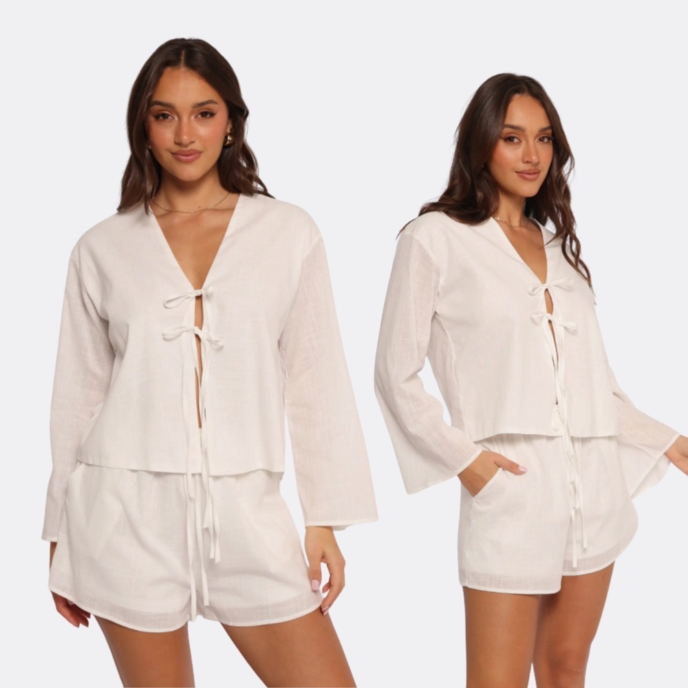 Petal & Pup Flynn Short Set White Size XL NWT Sold Out Top & Shorts $89